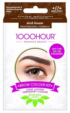 Simpout Henna Eyebrow Tint Kit - Pure Natural Brow Color Kit Instant  Eyebrow Tinting Kit DIY Eye Brow Coloring Kit at Home and Salon Easy to Use  (Dark Brown)